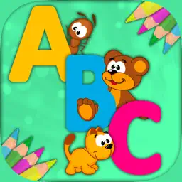 字母表涂色认字ABC – 幼儿教育学习游戏涂画英文字母